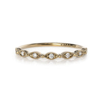 Life, Love, and Luck 3 Stack Yellow Gold and Diamond Bands