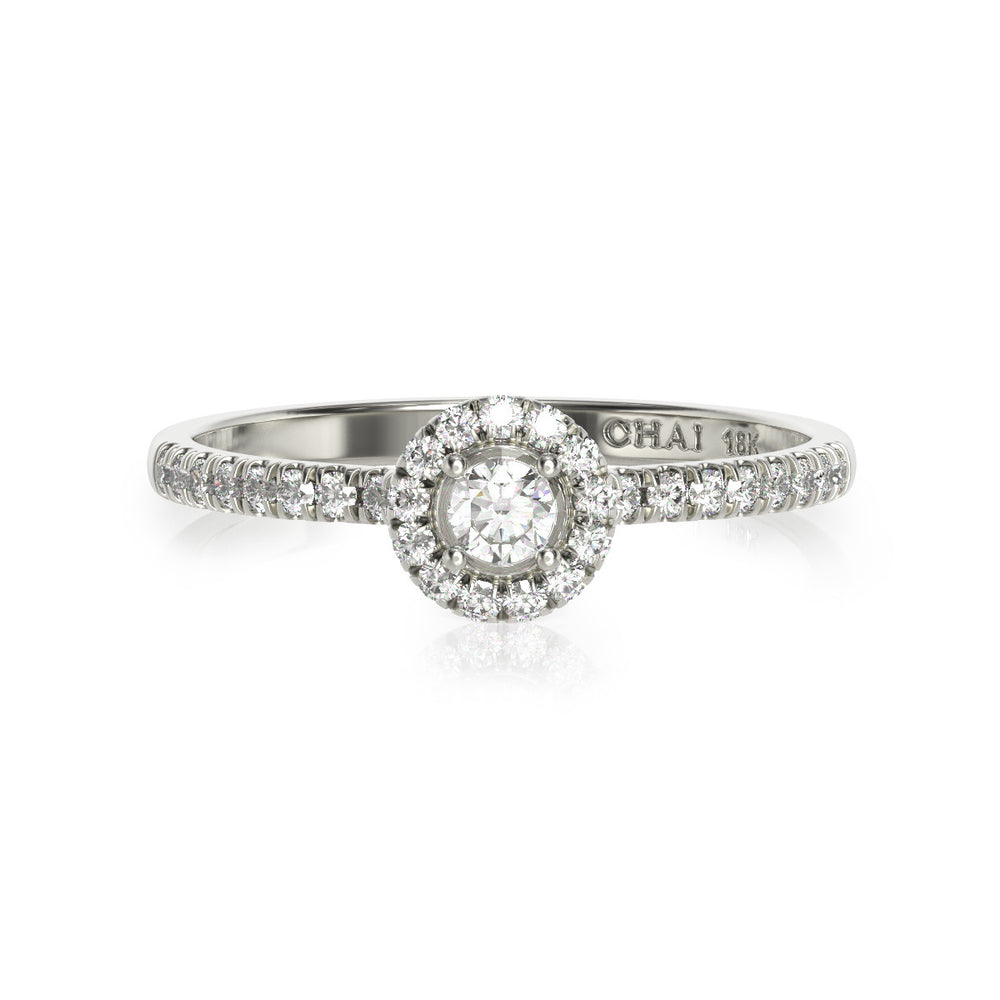 Love for Life Gold and 31 Diamond Halo Ring