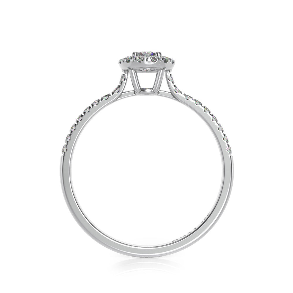 Love for Life Platinum and 31 Diamond Halo Ring