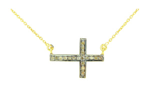 Single Chai Diamond Cross