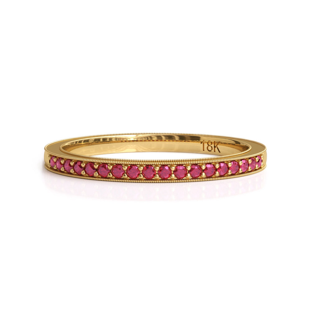 Chai Gold and 18 Ruby Eternity Band