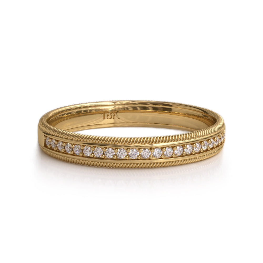 Double Chai Gold and 36 Diamond Eternity Band